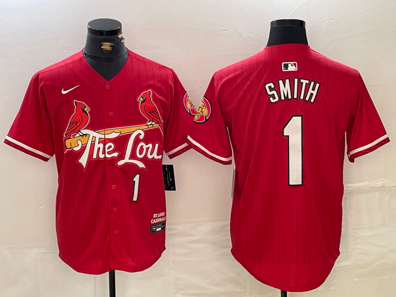 Men's St. Louis Cardinals Ozzie Smith #1 Red 2024 City Connect Limited Jersey